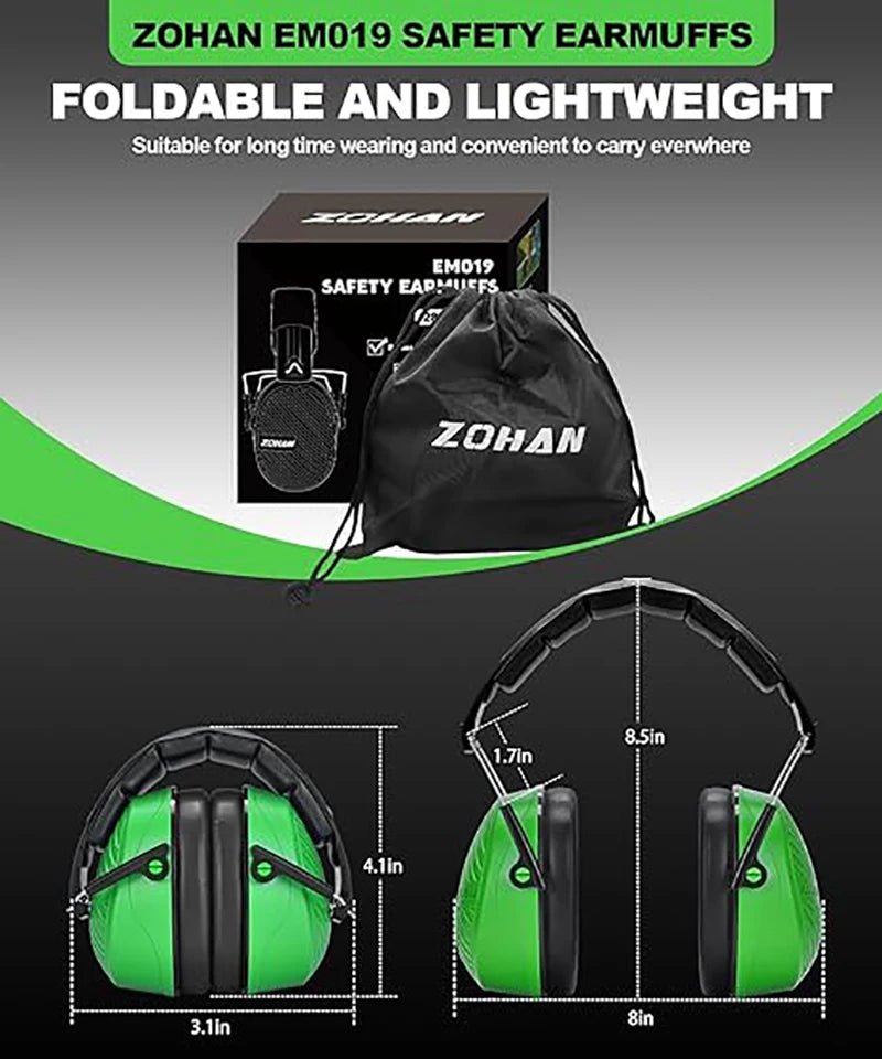 Safety Ear Muffs NRR 28dB - ZOHAN Hearing Protection Gear - XClubMart