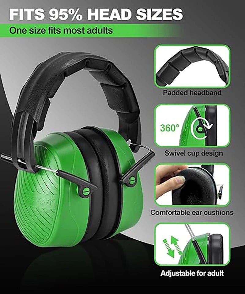 Safety Ear Muffs NRR 28dB - ZOHAN Hearing Protection Gear - XClubMart
