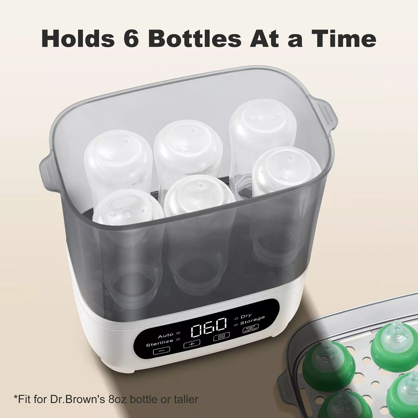4 - in - 1 LED Touch Baby Bottle Sterilizer - Large Capacity, Safe - XClubMart