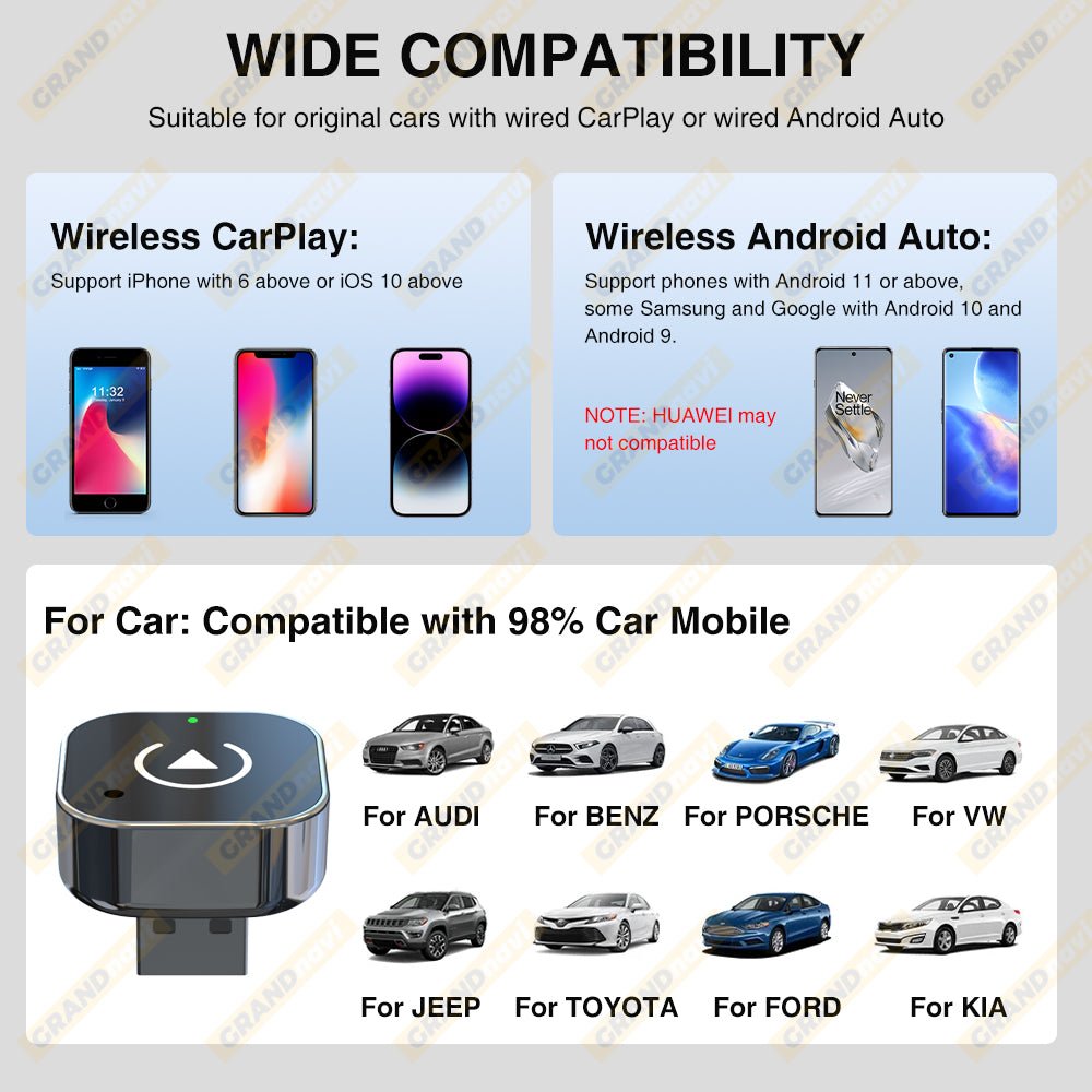 Wireless CarPlay Android Auto Adapter USB Dongle - XClubMart