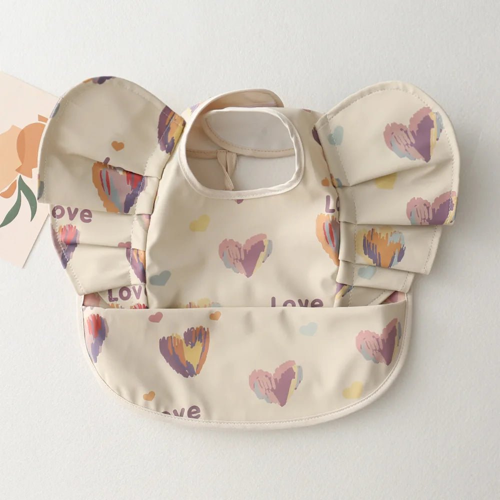 Waterproof Nordic Baby Bib with Angel Wings - Easy Clean - XClubMart
