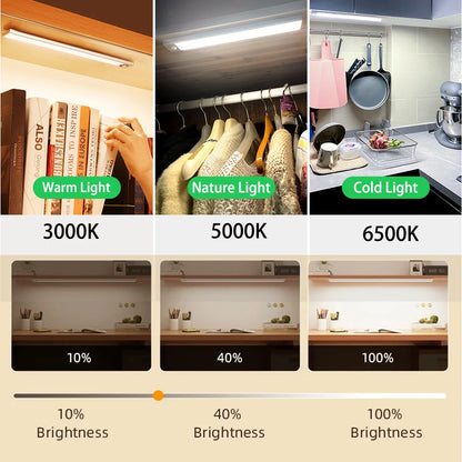 LED Sensor Cabinet Lights - Dimmable Wireless Night Lamp