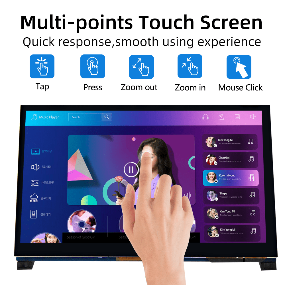 Portable 7" LCD Touchscreen for Raspberry Pi 5 4 3 3B+ 2 - XClubMart
