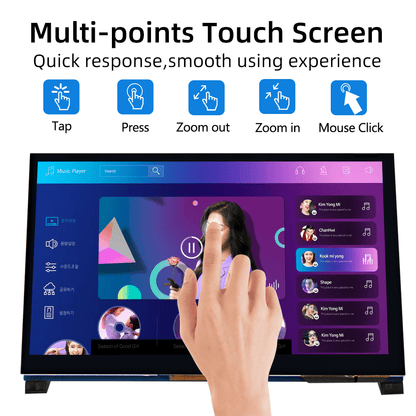 Portable 7" LCD Touchscreen for Raspberry Pi 5 4 3 3B+ 2 - XClubMart
