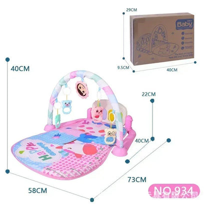 Newborn Activity Gym: Music, Piano & Crawling Blanket - XClubMart