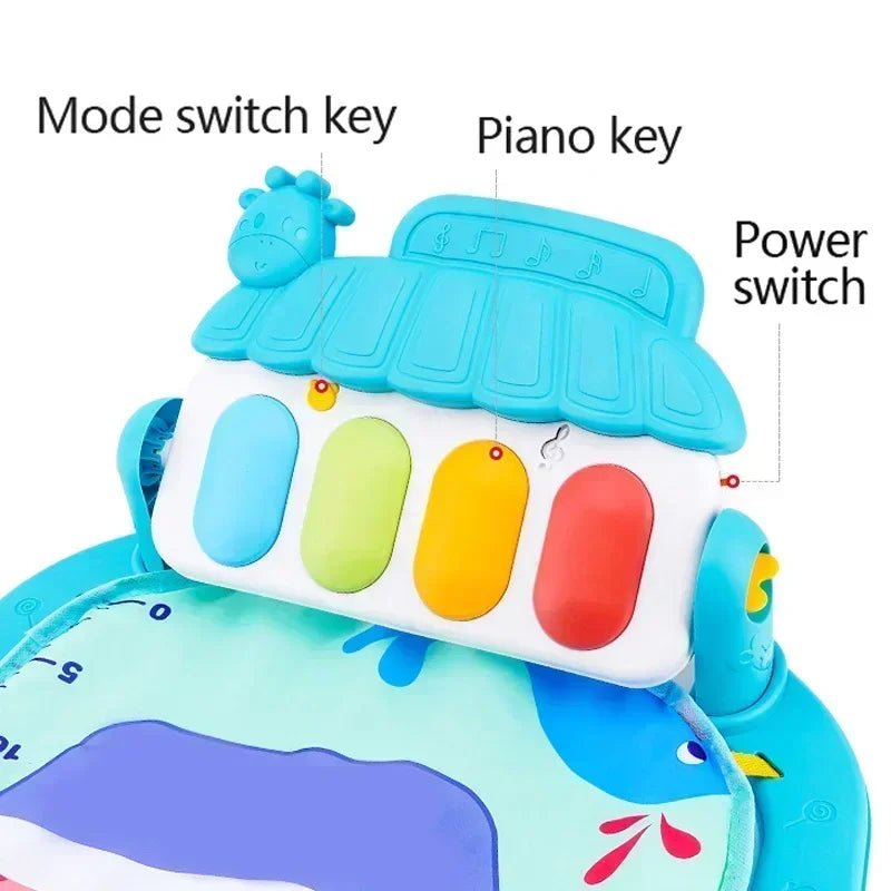 Newborn Activity Gym: Music, Piano & Crawling Blanket - XClubMart