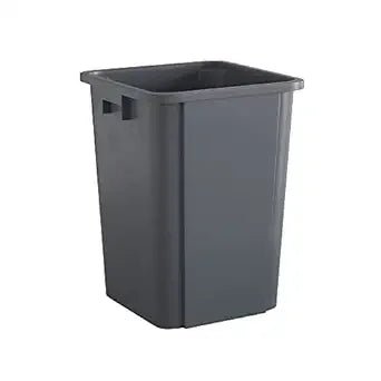 50 Gallon Black Commercial Trash Can with Lid - XClubMart