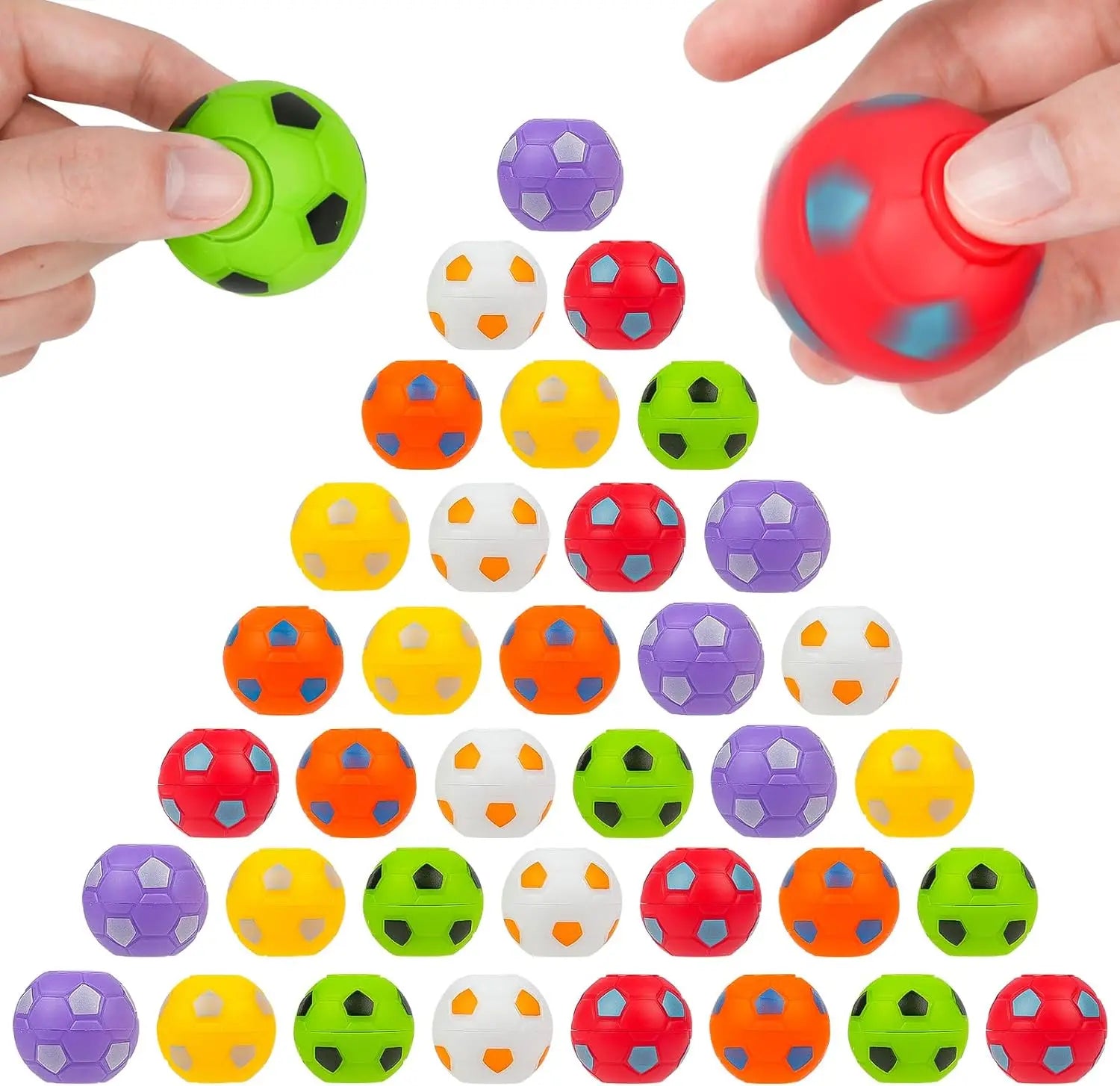 Mini Fidget Spinner Soccer Ball Toy - 10/30pcs for Kids