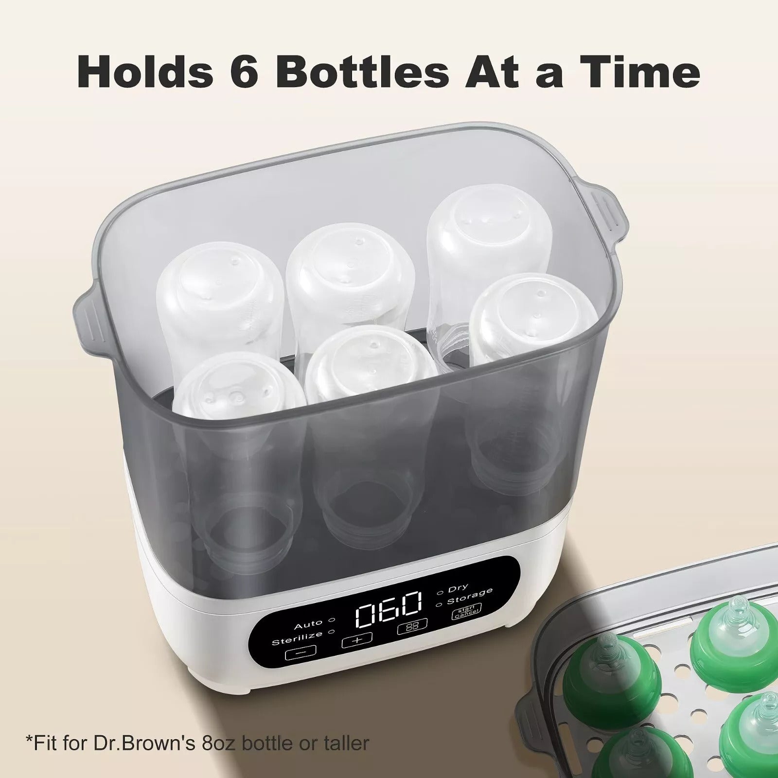4 - in - 1 LED Touch Baby Bottle Sterilizer - Large Capacity, Safe - XClubMart