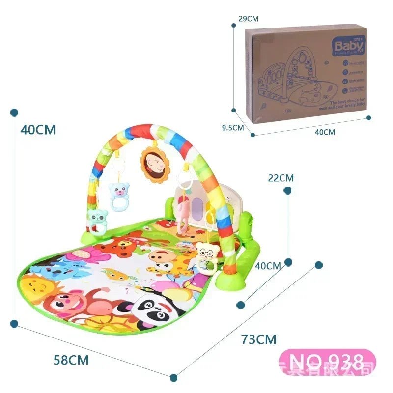 Newborn Activity Gym: Music, Piano & Crawling Blanket - XClubMart