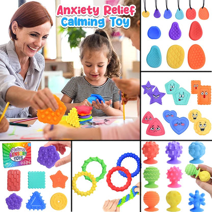 Sensory Stone Fidget Toys for Kids - Stress & Anxiety Relief