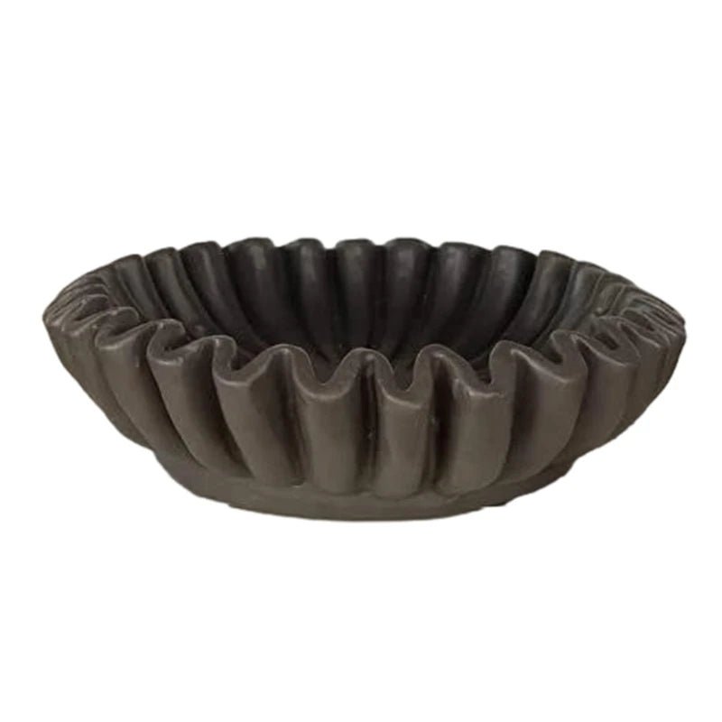 Black/White Scalloped Tray - Stylish Multi - Functional Bowl - XClubMart
