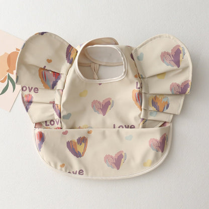 Waterproof Nordic Baby Bib with Angel Wings - Easy Clean - XClubMart