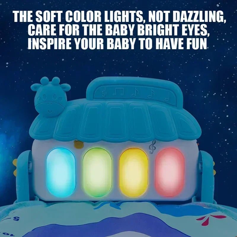 Newborn Activity Gym: Music, Piano & Crawling Blanket - XClubMart