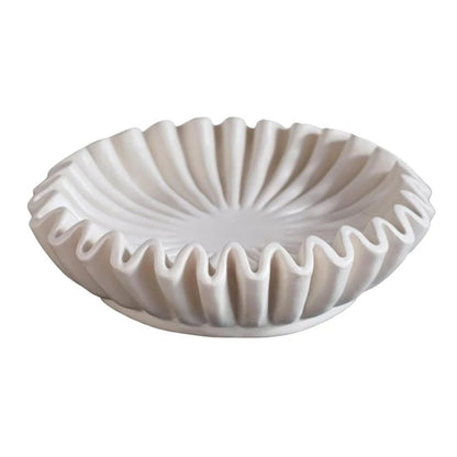 Black/White Scalloped Tray - Stylish Multi - Functional Bowl - XClubMart