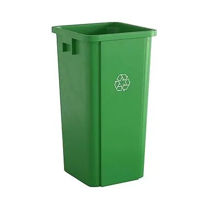 50 Gallon Black Commercial Trash Can with Lid - XClubMart