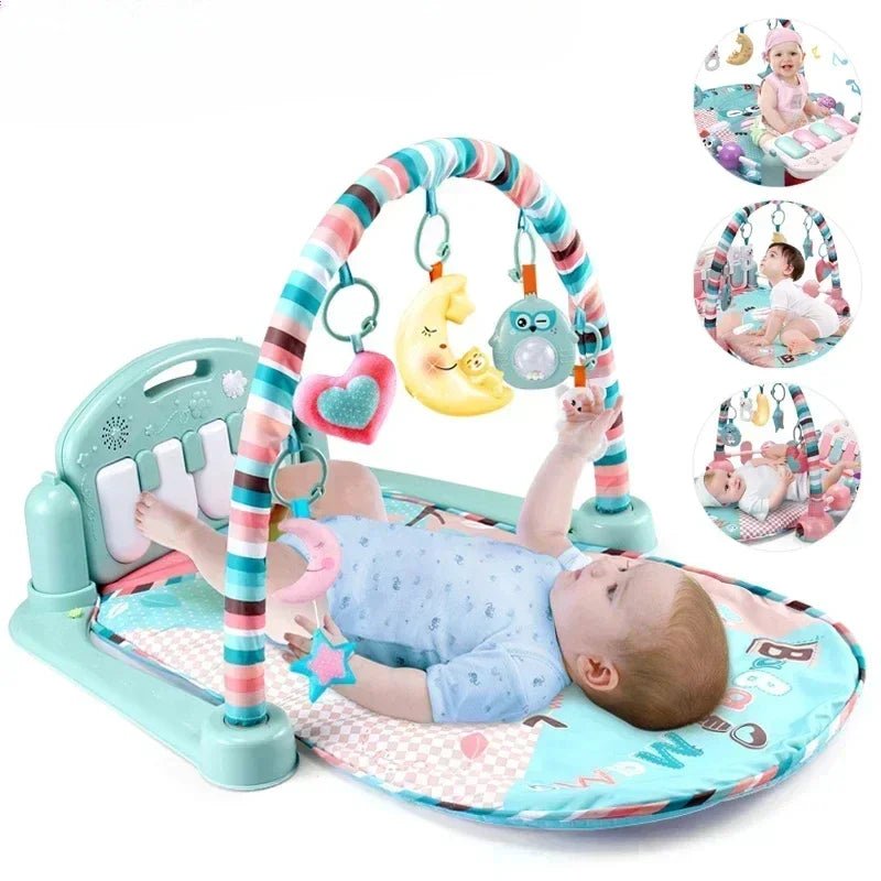 Newborn Activity Gym: Music, Piano & Crawling Blanket - XClubMart